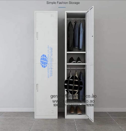 Cacifo Metálico De 2 Portas – Cor Cinza