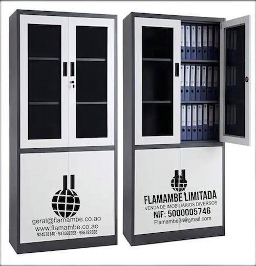 Armário De Metal Com Portas De Vidro – Alta Resistência E Organização