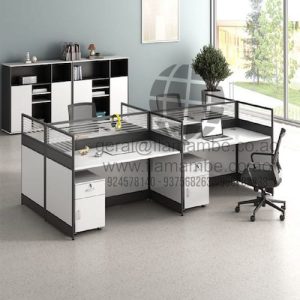 Estação de Trabalho com 4 Postos – Ideal para Escritórios Modernos