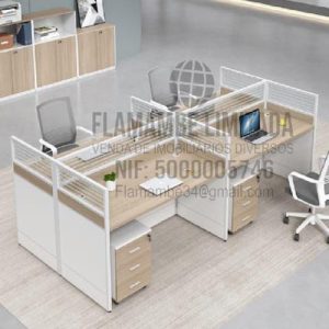 Estação de Trabalho 4 Lugares – Funcionalidade e Estilo para Ambientes Corporativos
