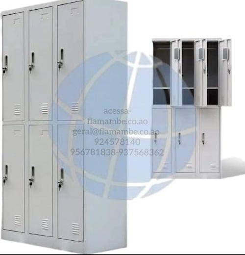 Cacifo Metálico 6 Portas – Cor Cinza