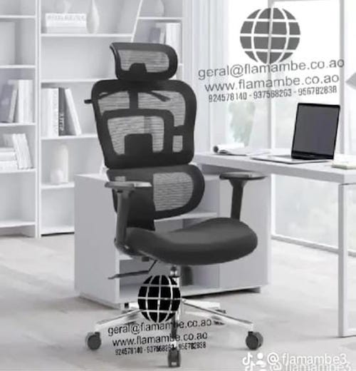 Cadeira Executiva Premium – Couro Genuíno Preto