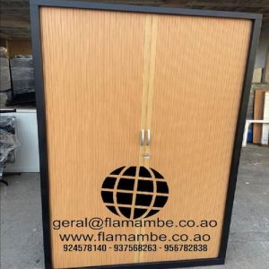 Armário de Metal com Portas de Persiana – 5 Prateleiras
