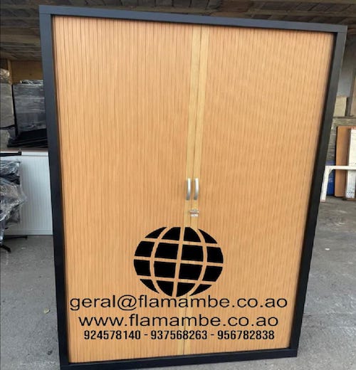 Armário de Metal com Portas de Persiana – 5 Prateleiras
