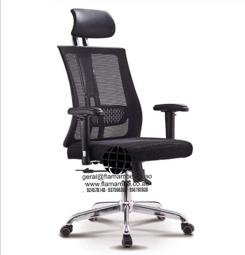 Cadeira Executiva Ergonômica Com Encosto Em Rede E Apoio De Cabeça