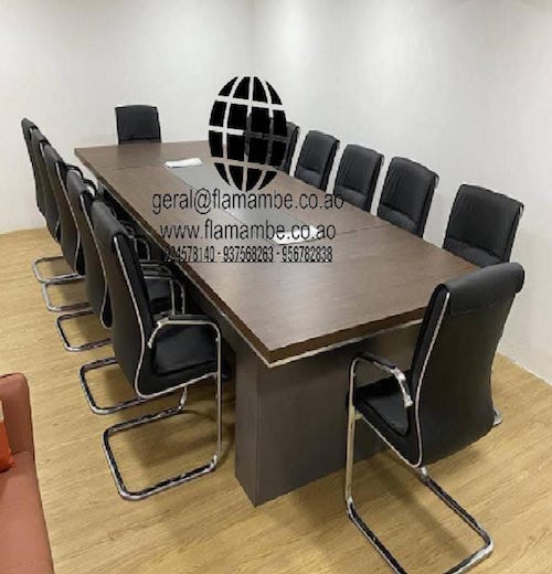 Mesa de Reuniões Retangular – 10 Lugares