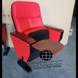 Cadeira Auditório com Mesa Retrátil – Vermelha