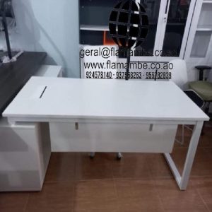 Mesa executiva premium branca – design moderno e funcionalidade superior