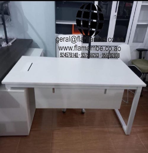 Mesa executiva premium branca – design moderno e funcionalidade superior